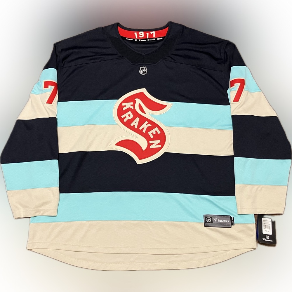 NWT Seattle Kraken Eberle 2024 Winter Classic Fanatics NHL Hockey Jersey 4XL